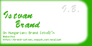 istvan brand business card